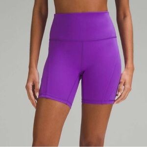 lululemon Wunder Train Mesh Panel HR Short 6” Size 14 Atomic Purple NWT